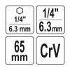 YATO YT-04625 Dugókulcs adapter 1/4 Col Hex -> 1/4 Col négyszög CrV