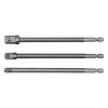 YATO YT-04628 Dugókulcs adapter készlet 3 részes 1/4 Col Hex -> 1/4 Col, 3/8 Col, 1/2 Col négyszög CrV