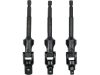YATO YT-04641 Csuklós dugókulcs adapter készlet 3 részes 1/4 Col Hex -> 1/4 Col 3/8 Col 1/2 Col négyszög CrV