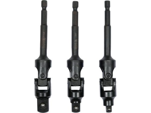 YATO YT-04641 Csuklós dugókulcs adapter készlet 3 részes 1/4 Col Hex -> 1/4 Col 3/8 Col 1/2 Col négyszög CrV