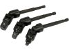 YATO YT-04641 Csuklós dugókulcs adapter készlet 3 részes 1/4 Col Hex -> 1/4 Col 3/8 Col 1/2 Col négyszög CrV