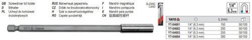 YATO YT-04682 Bithegy-tartó 200 mm 1/4 Col mágneses