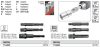 YATO YT-04686 Dugókulcs adapter készlet 3 részes SDS-Plus -> 1/4 Col, 3/8 Col, 1/2 Col négyszög