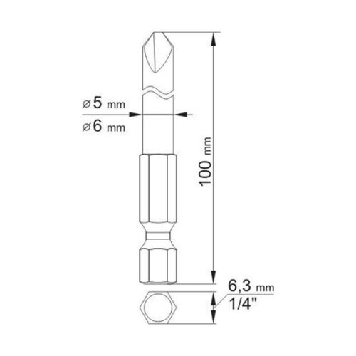 YATO YT-0497 Bithegy Tri-Wing NR2 + NR4 1/4 Col 100 mm 2 db/bl