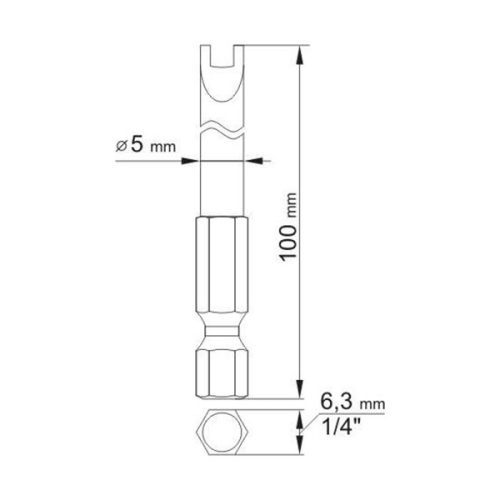 YATO YT-0498 Bithegy spanner NR4 + NR8 1/4 Col 100 mm 2 db/bl