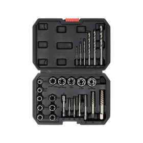   YATO YT-05893 Roncsolt-, törtcsavar kiszedő és fúró készlet 26 részes 3/8