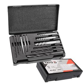   YATO YT-0591 Törtcsavar kiszedő és fúró készlet 12 részes M3-M24