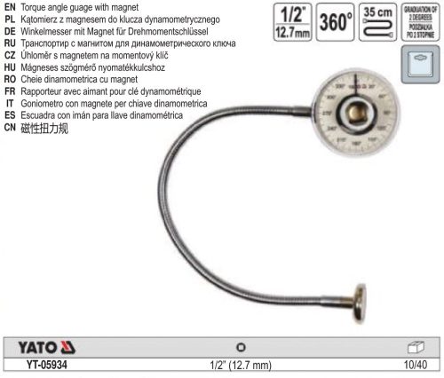 YATO YT-05934 Szögrehúzó tárcsa 1/2 Col 500 mm felxibilis szárral mágnessel