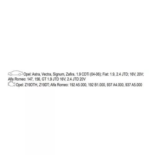 YATO YT-06013 Vezérlés rögzítő készlet 6 részes (Diesel) Opel Fiat Alfa Romeo