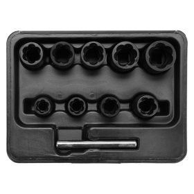   YATO YT-0603 Roncsolt csavarfej leszedő készlet 10 részes 3/8 Col 10-19 mm