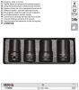 YATO YT-06030 Roncsolt csavar leszedő gépi dugókulcs készlet 4 részes 1/2 Col 17-26 mm CrMo