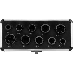  YATO YT-06031 Roncsolt csavarfej leszedő készlet 10 részes 3/8 Col 9-19 mm
