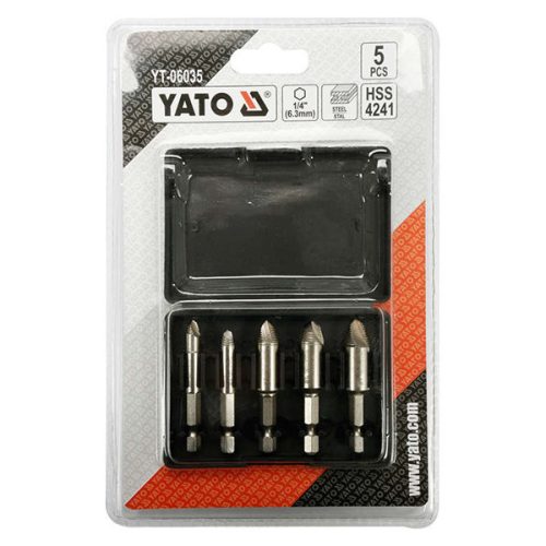 YATO YT-06035 Törtcsavar kiszedő készlet 5 részes bit befogású