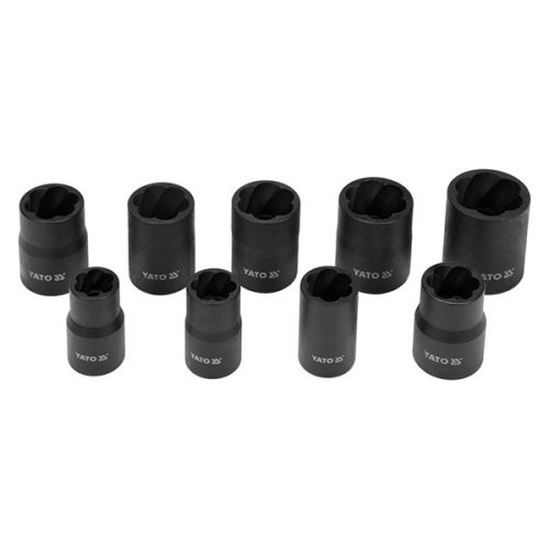 YATO YT-0603 Roncsolt csavarfej leszedő készlet 10 részes 3/8 Col 10-19 mm