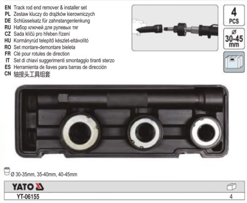 YATO YT-06155 Kormányrúd telepítő készlet 30-45 mm