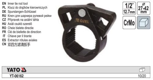 YATO YT-06162 Kormányösszekötő rúd szerelő 1/2 Col 27-42 mm CrMo