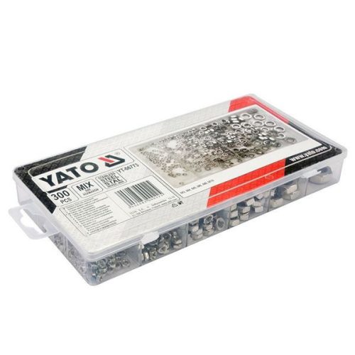 YATO YT-06773 Hatlapú inox csavaranya készlet 300 részes M3-M10