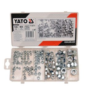   YATO YT-06774 Hatlapú önzáró csavaranya készlet 146 részes M4-M12