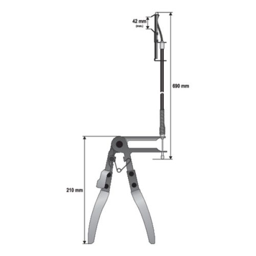 YATO YT-0677 Fogó flexibilis bowdenes vízcsőbilincshez