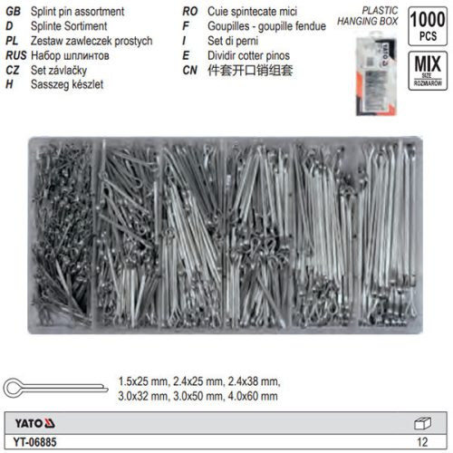 YATO YT-06885 Sasszeg készlet 1000 db