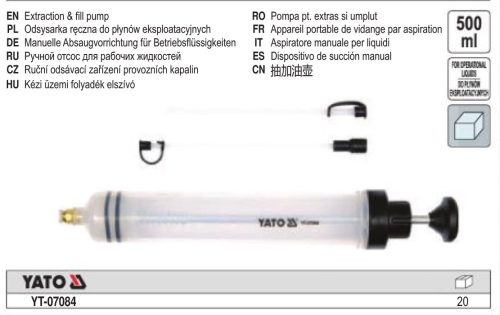YATO YT-07084 Kézi olajszívó / adagoló pumpa 500 ml