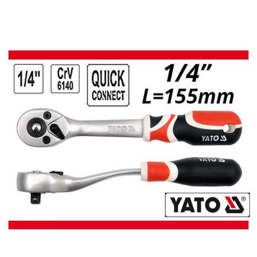 YATO YT-0730 Racsnis hajtószár 1/4 Col 155 mm 72T CrV