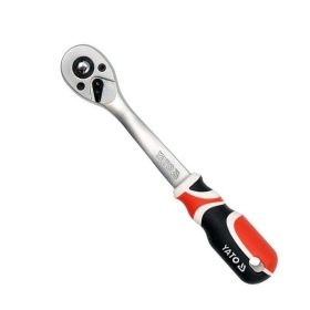   YATO YT-0731 Racsnis hajtószár 3/8 Col 200 mm 72T hajlított szár, lágy fogantyús CrV