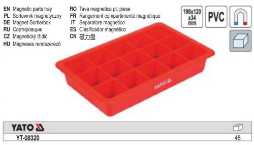 YATO YT-08320 Mágneses organiser 180 x 120 x 34 mm