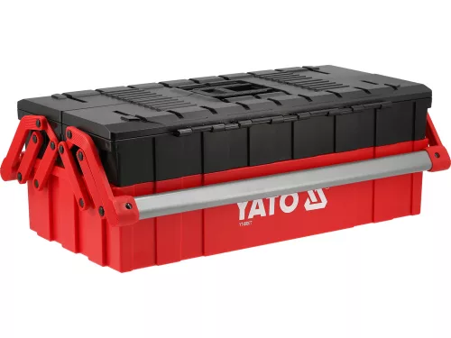 YATO YT-08977 Műanyag szerszámláda kétoldalra nyíló 3 polcos