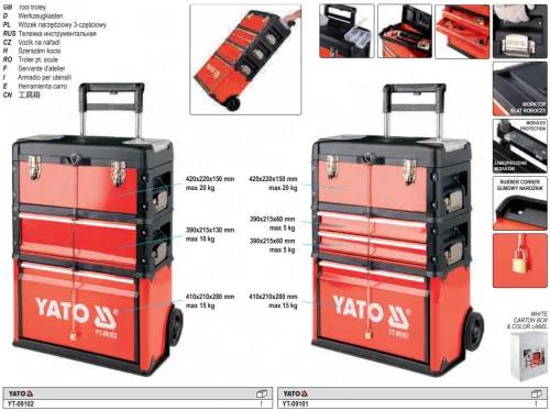 YATO YT-09101 Moduláris szerszámkocsi