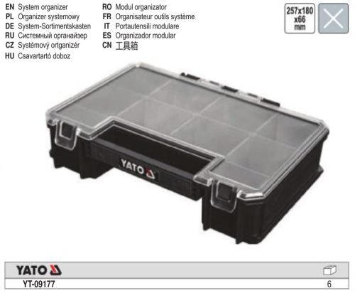 YATO YT-09177 Organiser 257 x 180 x 66 mm