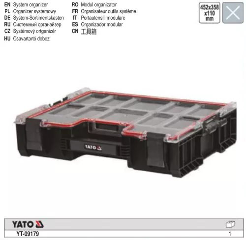 YATO YT-09179 Organiser 452 x 358 x 110 mm