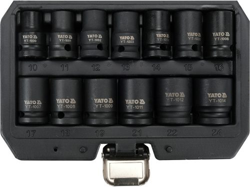 YATO YT-10251 Gépi dugókulcs készlet 13 részes 1/2 Col 10-24 mm CrMo