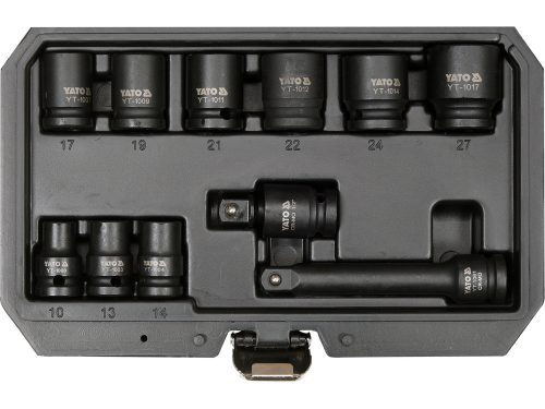 YATO YT-10255 Gépi dugókulcs készlet 11 részes 1/2 Col 10-27 mm CrMo
