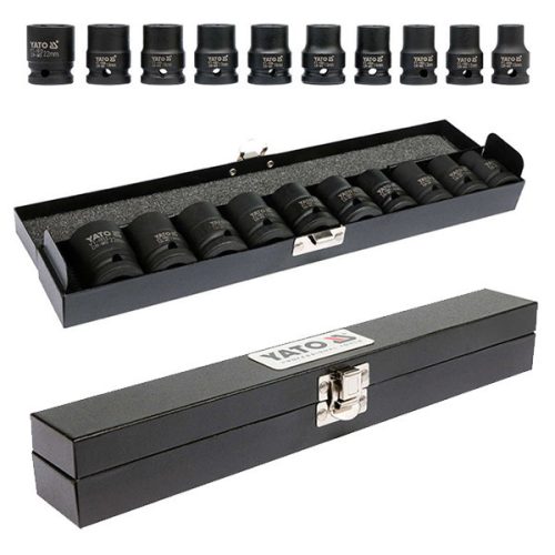 YATO YT-1025 Gépi dugókulcs készlet 10 részes 1/2 Col 10-22 mm CrMo