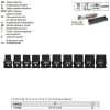 YATO YT-1025 Gépi dugókulcs készlet 10 részes 1/2 Col 10-22 mm CrMo