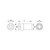 YATO YT-1045 Gépi hosszú dugókulcs 1/2 Col 25 mm CrMo
