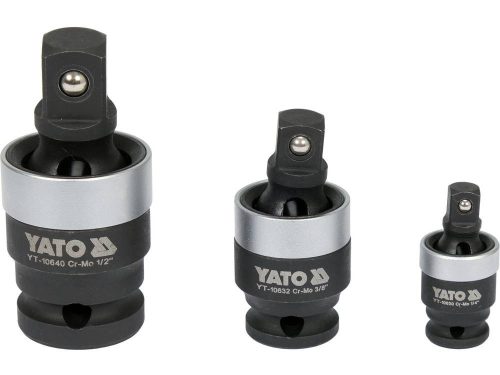 YATO YT-10642 Gépi csuklós csatlakozó készlet 3 részes 1/4 Col 3/8 Col 1/2 Col CrMo