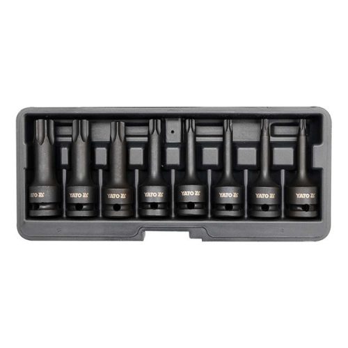 YATO YT-1065 Gépi hosszú bit dugókulcs készlet 8 részes Torx 1/2 Col T30-T80 CrMo