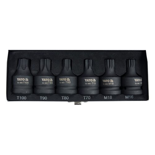 YATO YT-10653 Gépi bit dugókulcs készlet 6 részes Torx és Spline 3/4 Col CrMo