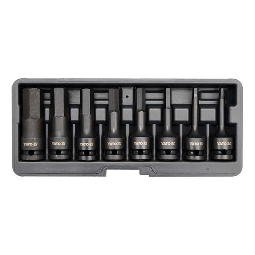 YATO YT-1066 Gépi hosszú bit dugókulcs készlet 8 részes Imbusz 1/2 Col 6-19 mm CrMo