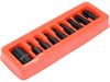 YATO YT-10664 Gépi torx bit készlet 9 részes 1/2 Col T30-T70 dugókulcs adapterrel