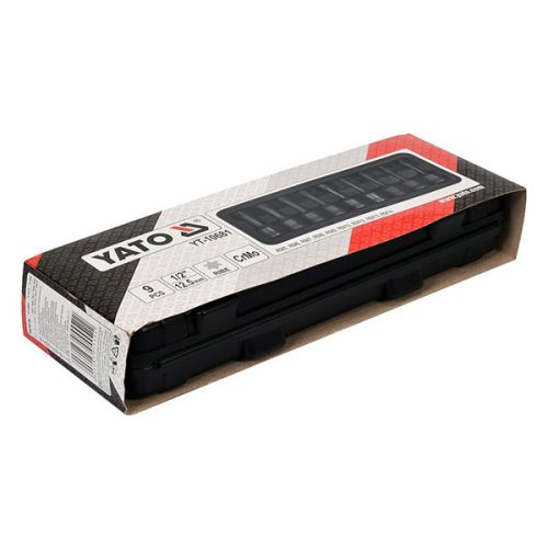 YATO YT-10681 Gépi hosszú bit dugókulcs készlet 9 részes Ribe 1/2 Col RM5-RM14 CrMo