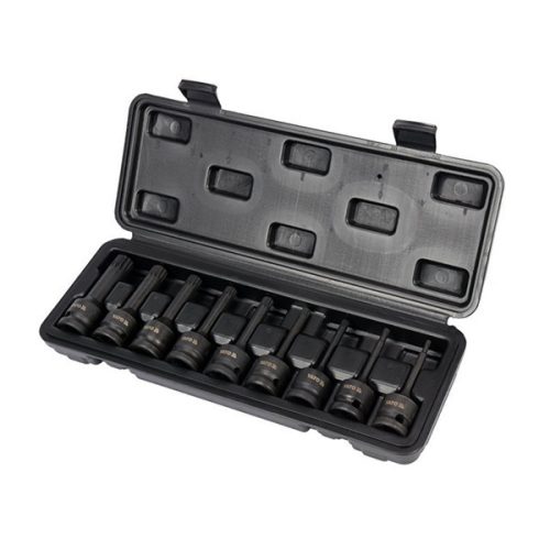 YATO YT-10691 Gépi hosszú bit dugókulcs készlet 9 részes Spline 1/2 Col M4-M16 CrMo