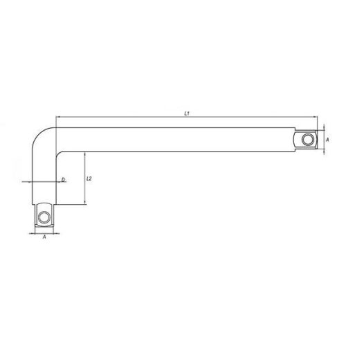 YATO YT-12445 L-alakú hajtókar 1/2 Col 600 x 200 mm