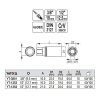 YATO YT-1254 Gyertyakulcs 1/2 Col 21 mm / 64 mm CrV