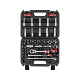   YATO YT-12660 Dugókulcs készlet 60 részes 1/2 Col 1/4 Col CrV
