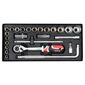   YATO YT-12671 Dugókulcs készlet 25 részes 1/2 Col 10-32 mm CrV