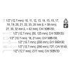 YATO YT-12671 Dugókulcs készlet 25 részes 1/2 Col 10-32 mm CrV
