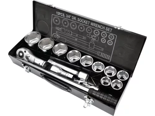 YATO YT-1334 Dugókulcs készlet 15 részes 3/4 Col 30-60 mm CrV